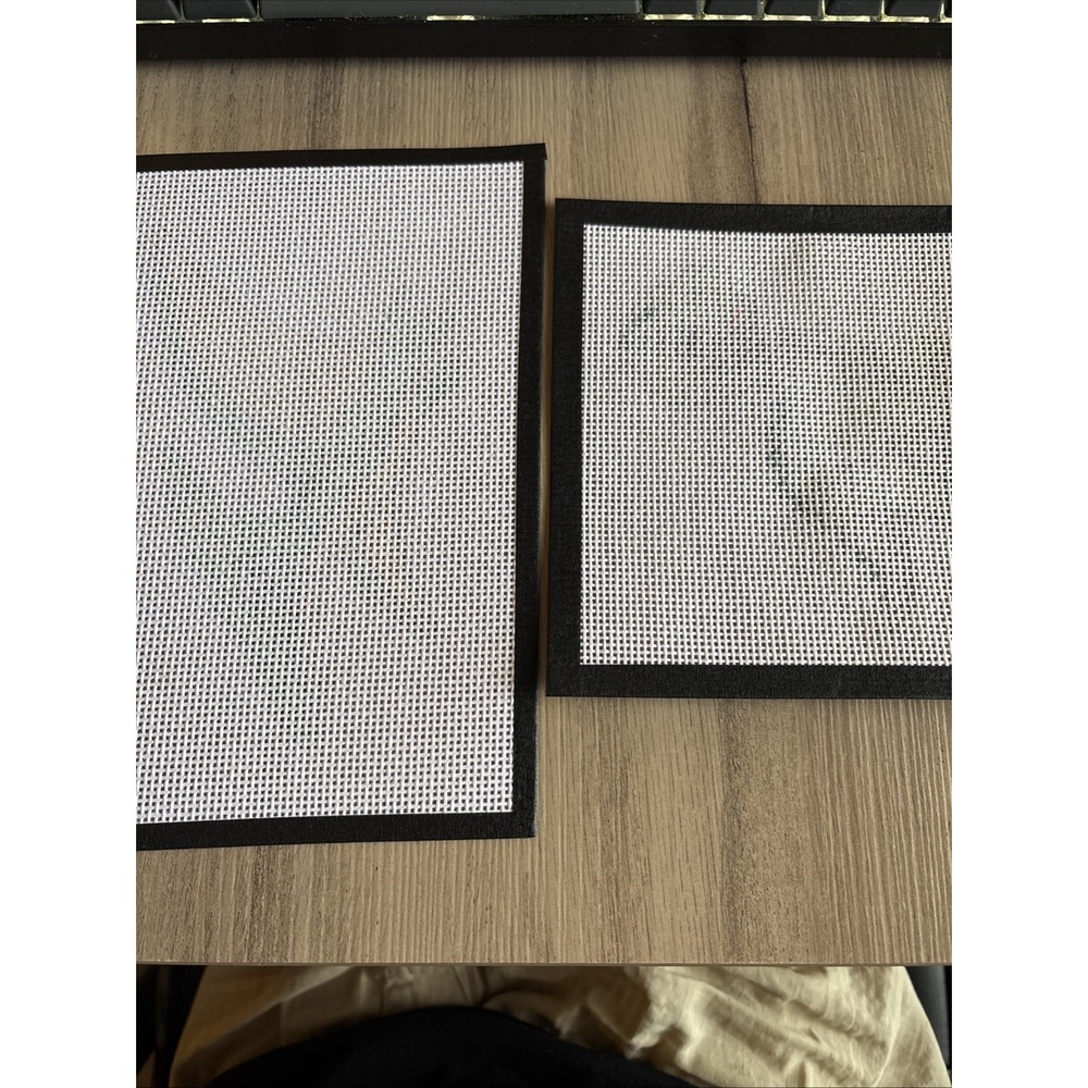 Lot Of 2 Hand Painted Green Dinosaur cross stitch Needlepoints Canvases 14 Mesh - Picture 2 of 4